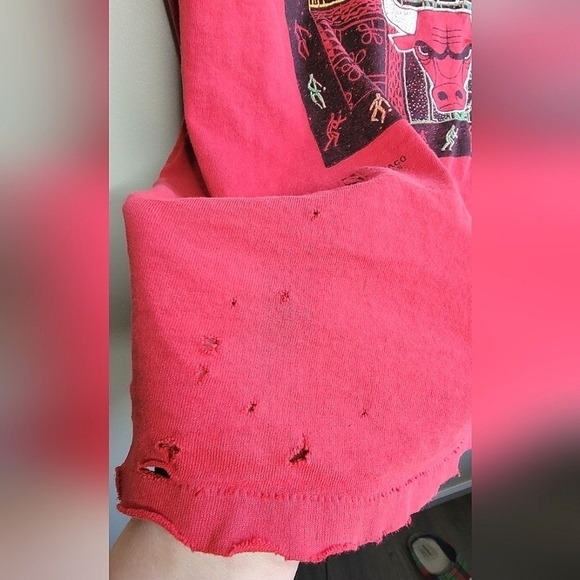 Vintage 90's Chicago Bulls NBA Single Stitch Thrasher T-shirt, Size XL - Picture 5 of 6